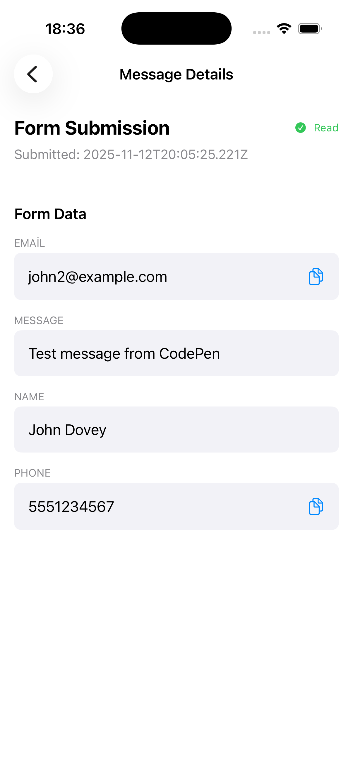 SubmissionTracker - Message Details